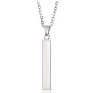 Image of Stainless-Steel Rectangular Necklace